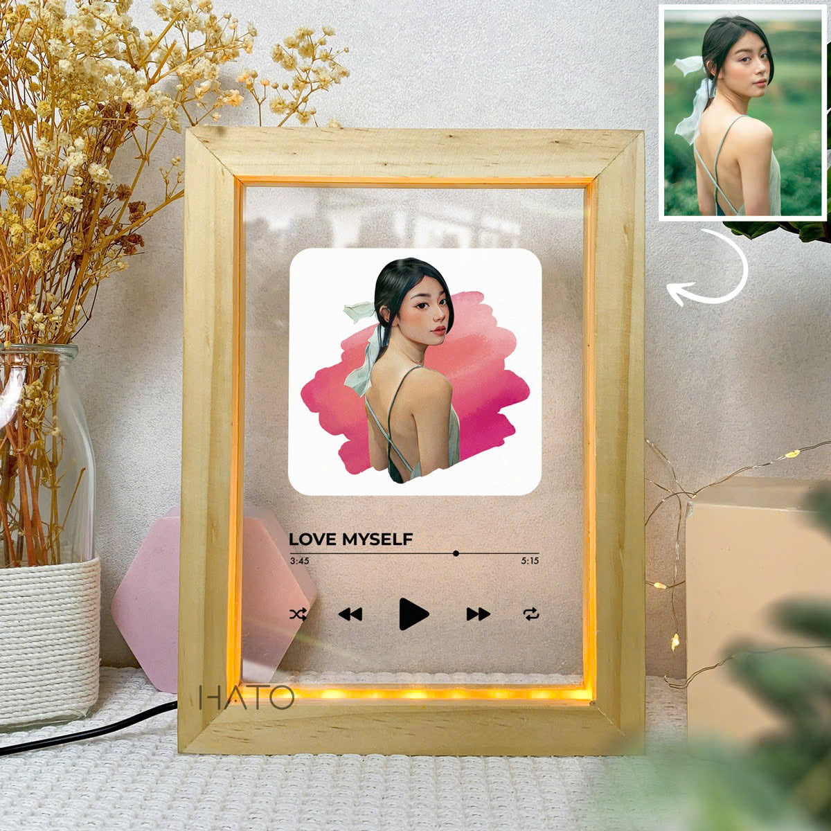 3D LED WOODEN FRAME PHOTO!